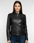 Women's Real Leather Jacket - Ananke