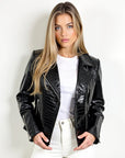 Women's Real Leather Biker Jacket -Athena
