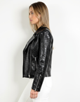 Women's Real Leather Biker Jacket -Athena