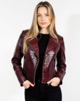 Women's Real Leather Biker Jacket -Athena