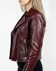 Women's Real Leather Biker Jacket -Athena