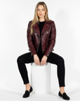 Women's Real Leather Biker Jacket -Athena