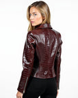 Women's Real Leather Biker Jacket -Athena