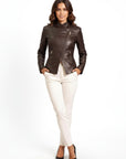 Real Leather Biker Jacket for Women - Metis