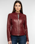 Women's Real Leather Jacket - Ananke