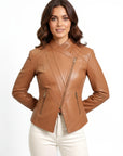 Real Leather Biker Jacket for Women - Metis