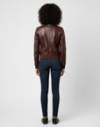 Women's Real Leather Bomber Jacket - Sasha