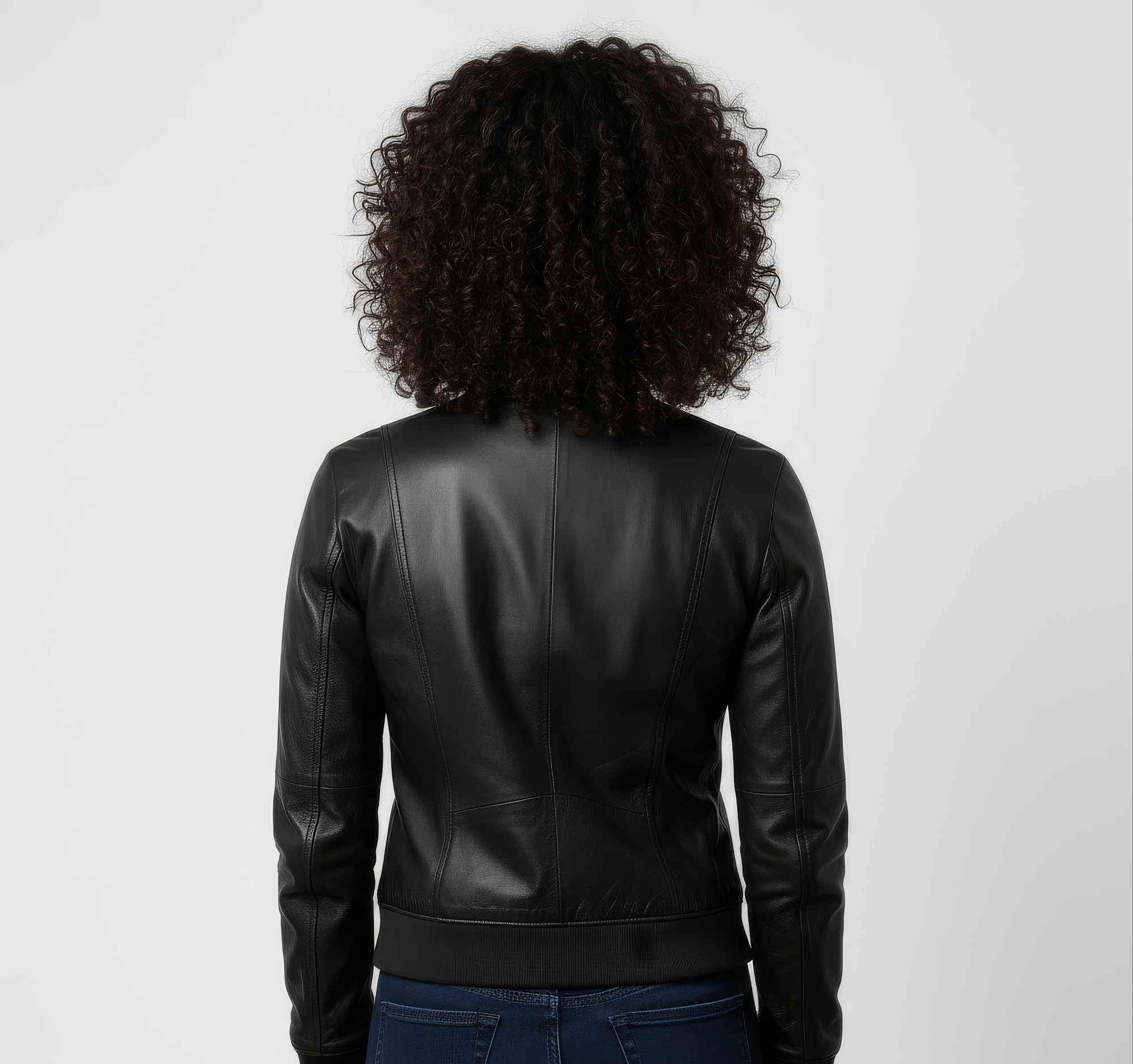 Women's Real Leather Bomber Jacket - Sasha