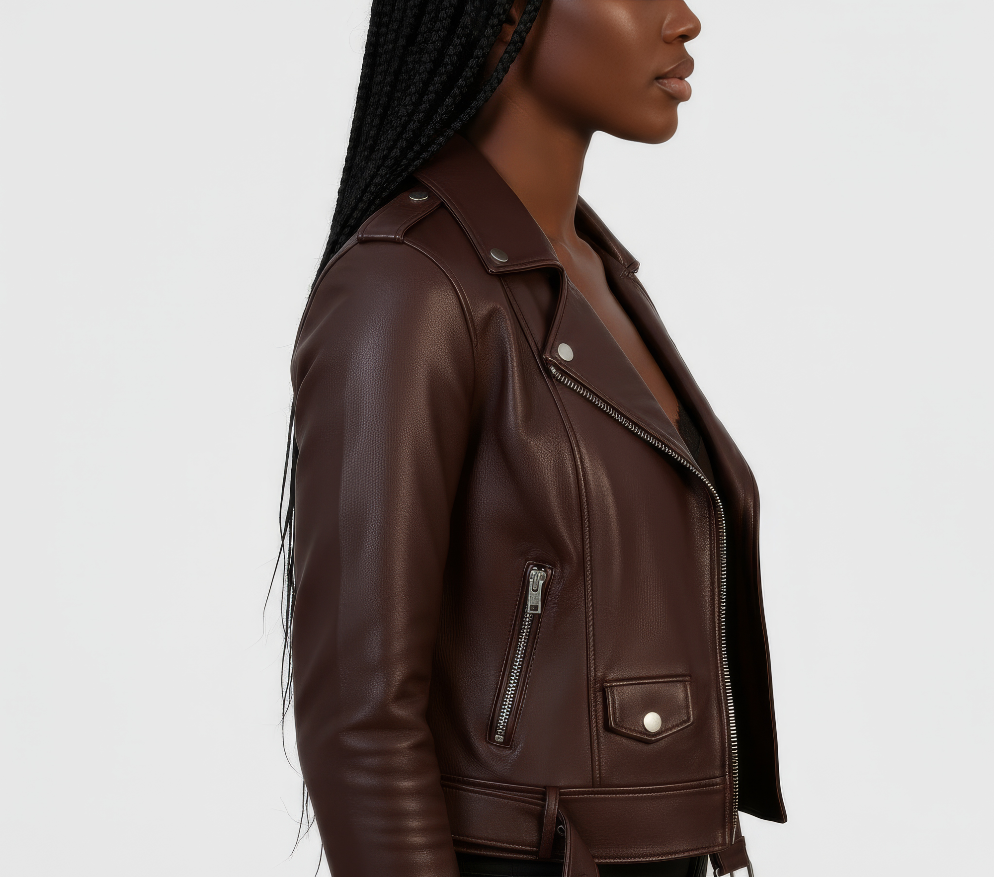 Real Leather Biker Jacket for Women - Ratana