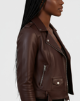 Real Leather Biker Jacket for Women - Ratana