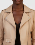 Real Leather Biker Jacket for Women - Ratana