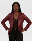 Real Leather Biker Jacket for Women - Ratana
