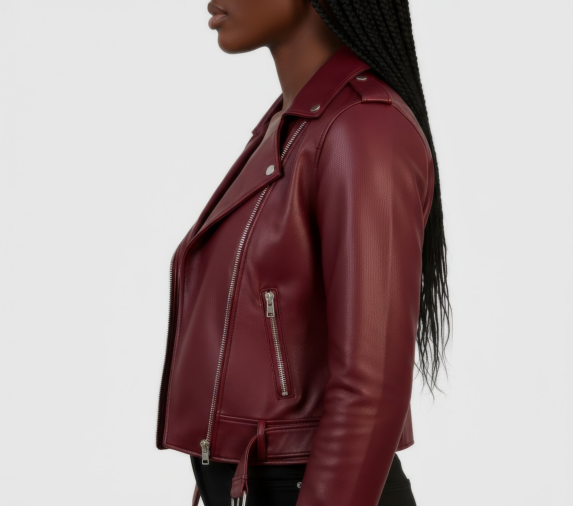 Real Leather Biker Jacket for Women - Ratana