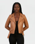 Real Leather Biker Jacket for Women - Ratana