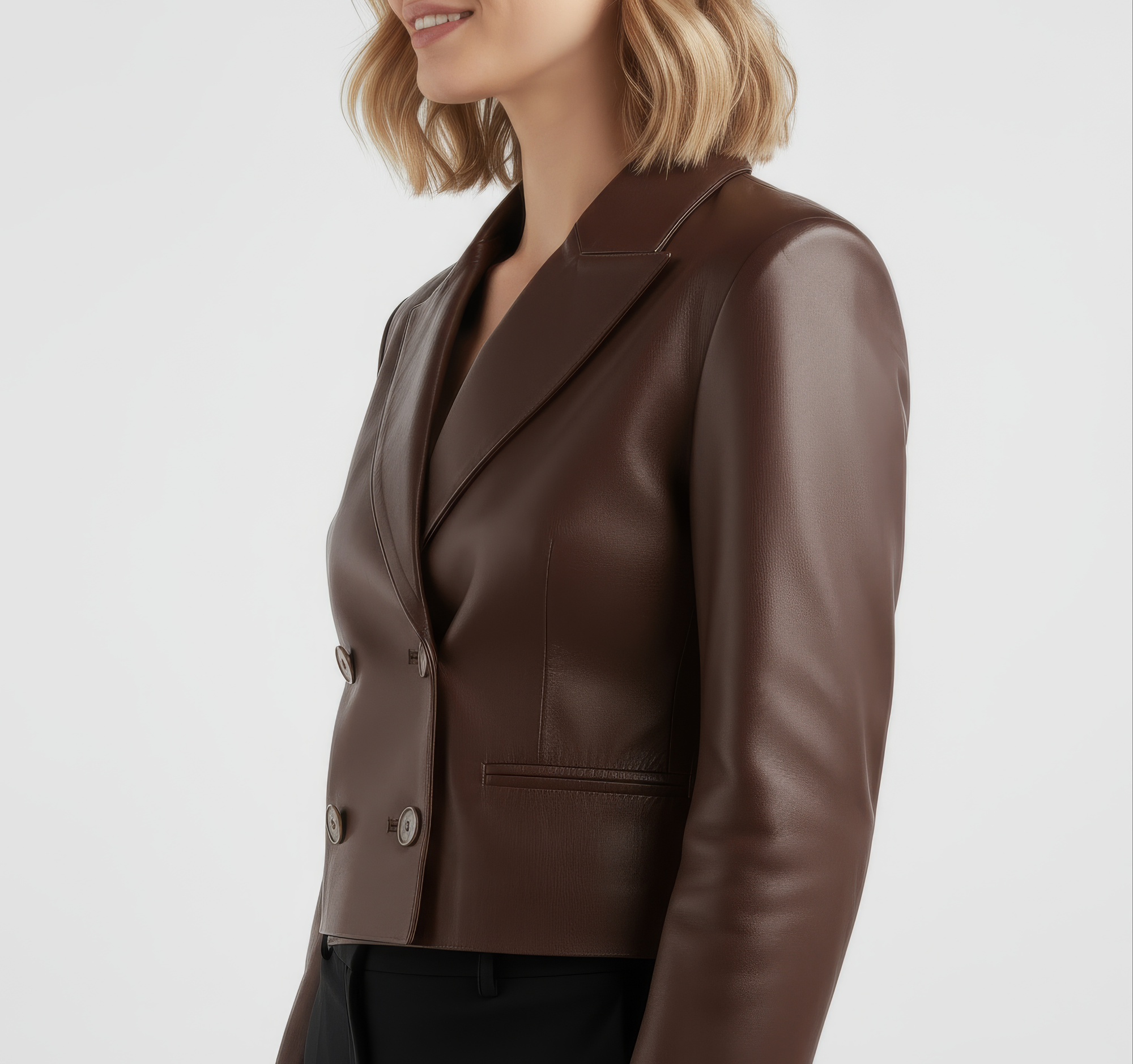Real Leather Blazer for Women - Carina