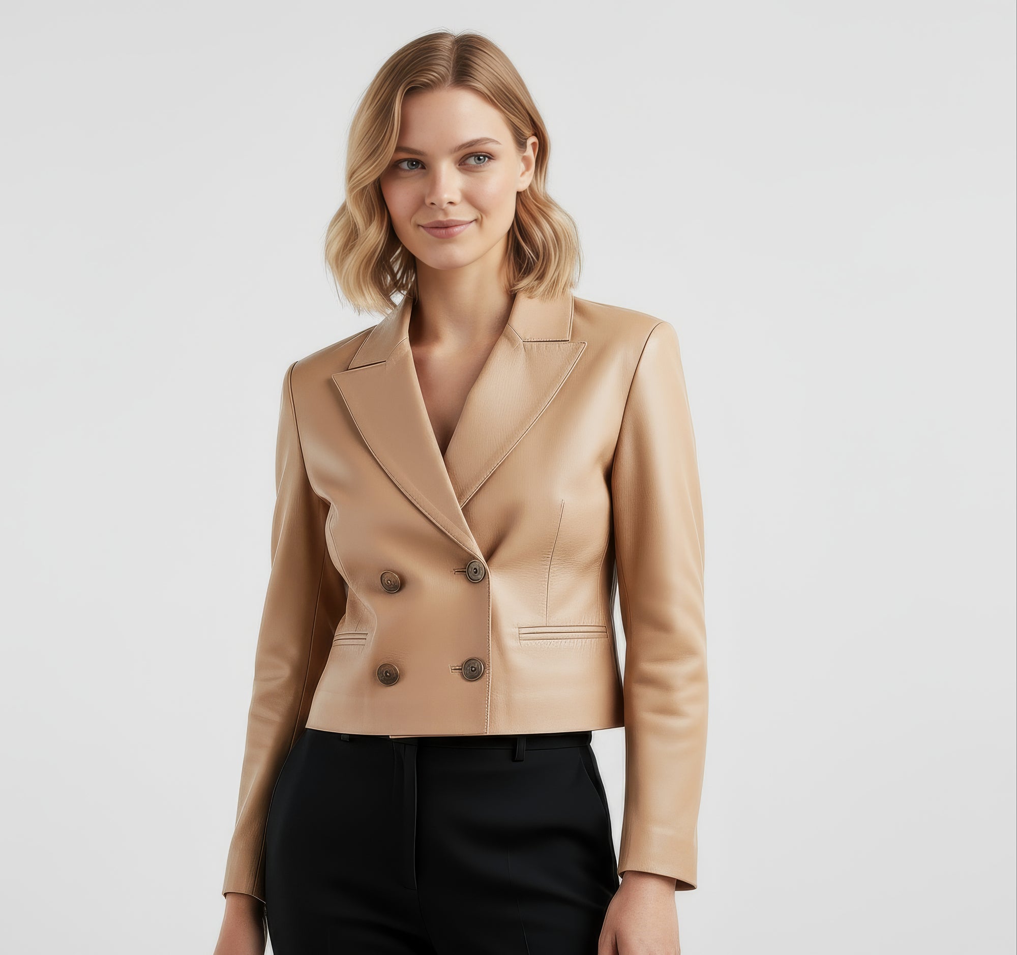 Real Leather Blazer for Women - Carina
