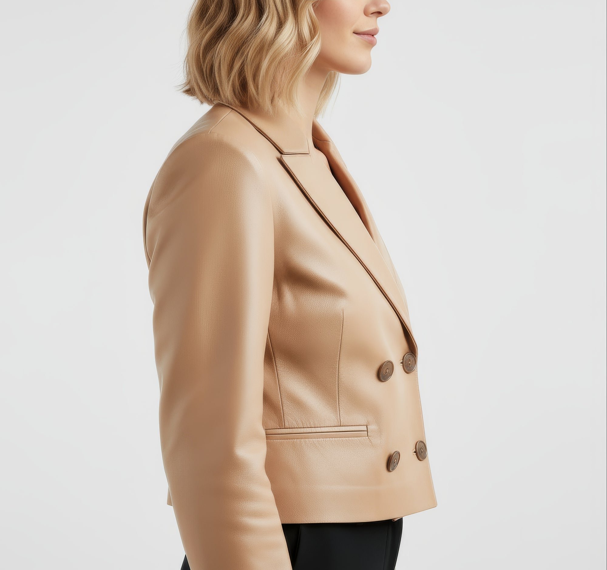 Real Leather Blazer for Women - Carina