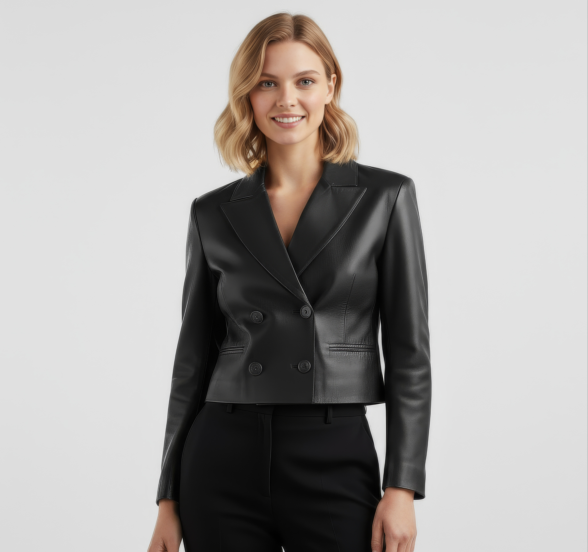 Real Leather Blazer for Women - Carina