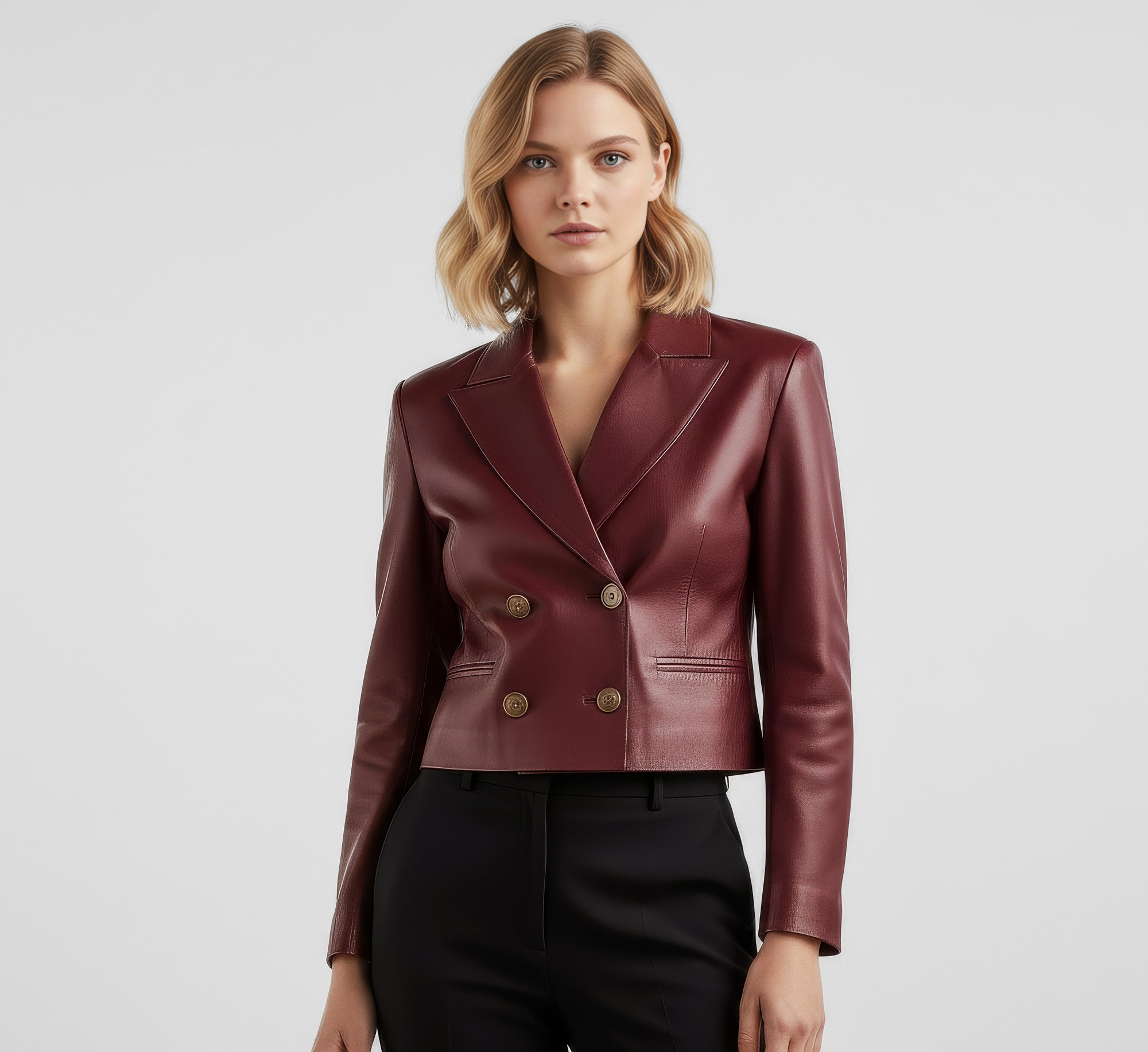 Real Leather Blazer for Women - Carina