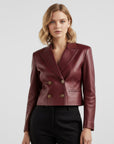 Real Leather Blazer for Women - Carina
