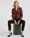 Real Leather Blazer for Women - Carina