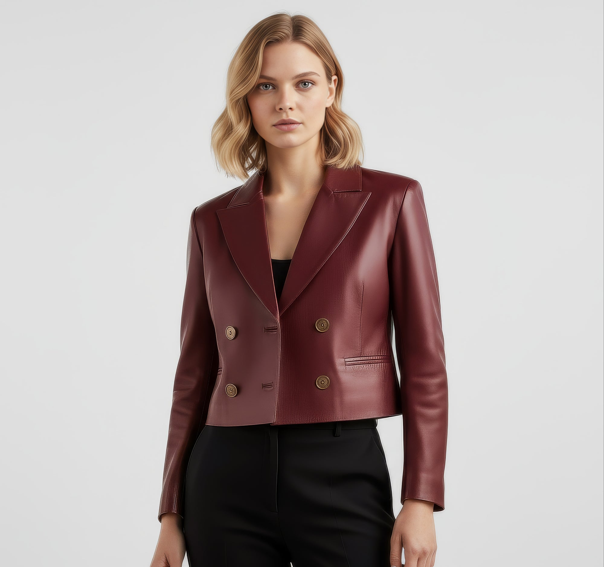 Real Leather Blazer for Women - Carina