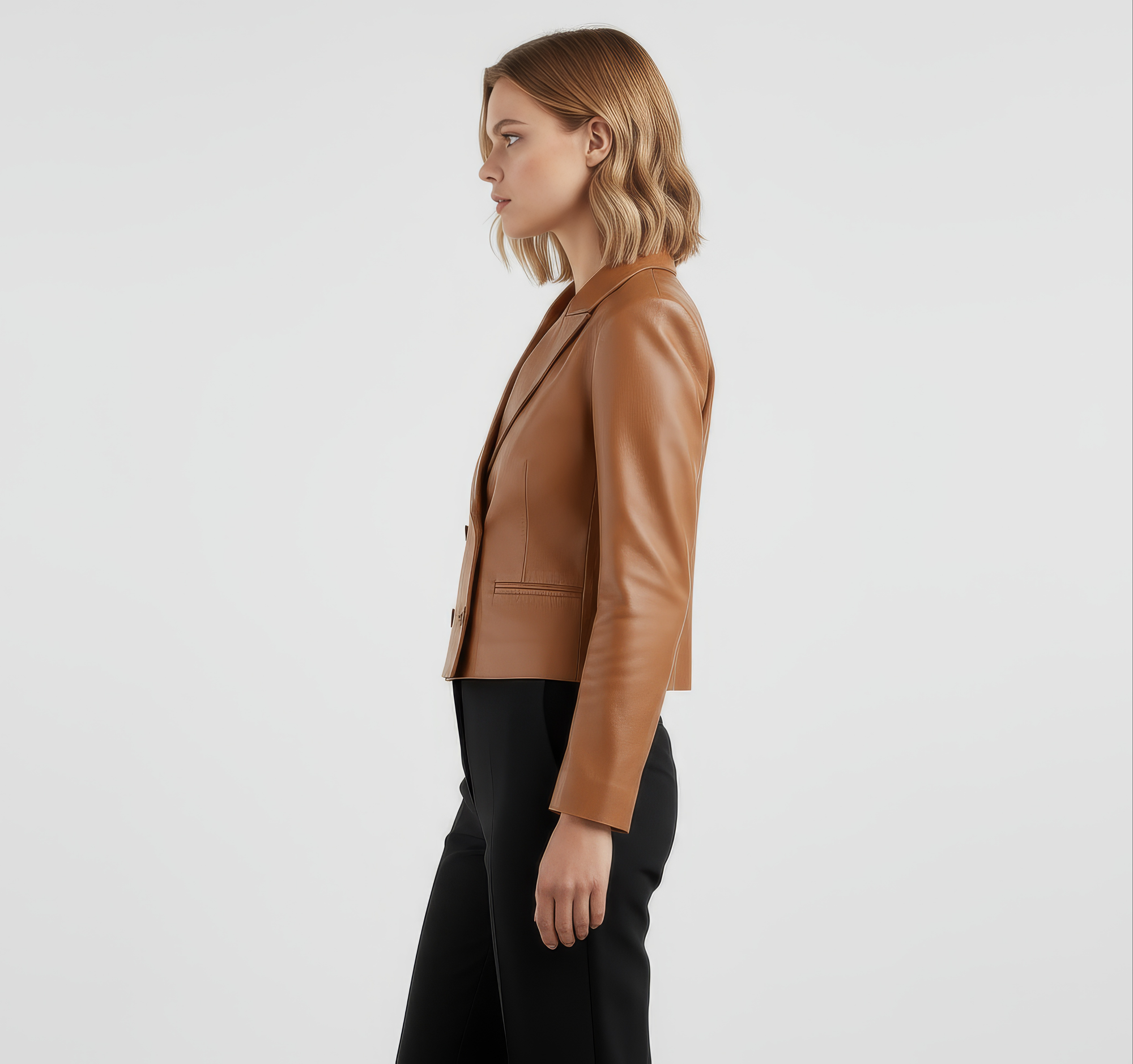 Real Leather Blazer for Women - Carina
