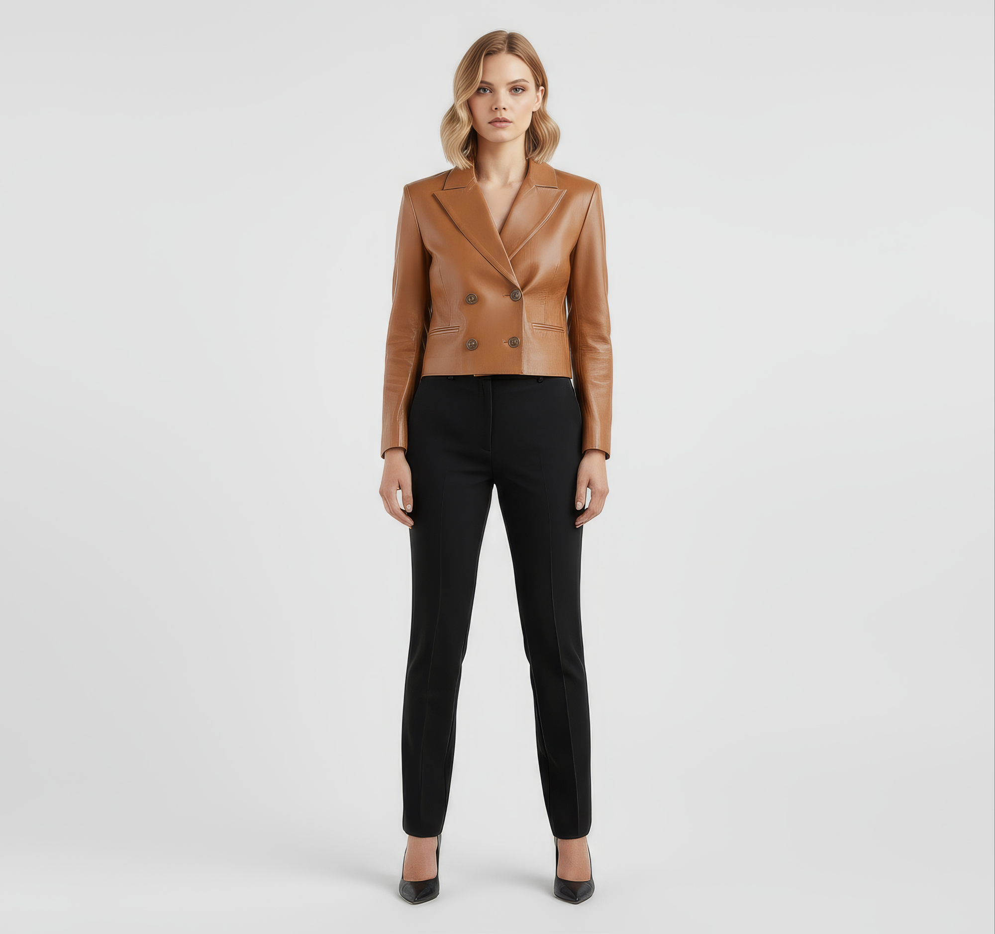 Real Leather Blazer for Women - Carina