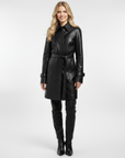 Real Leather Trench Coat for Women - Sydney