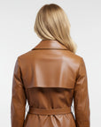 Real Leather Trench Coat for Women - Sydney