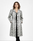 Women's Real Leather Single Breasted Coat - Vanel