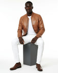 Real Leather Bomber Jacket for Men - Antony