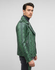 Moto Real Leather Jacket for Men- Hermes