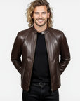 Real Leather Racer Jacket for Men - David
