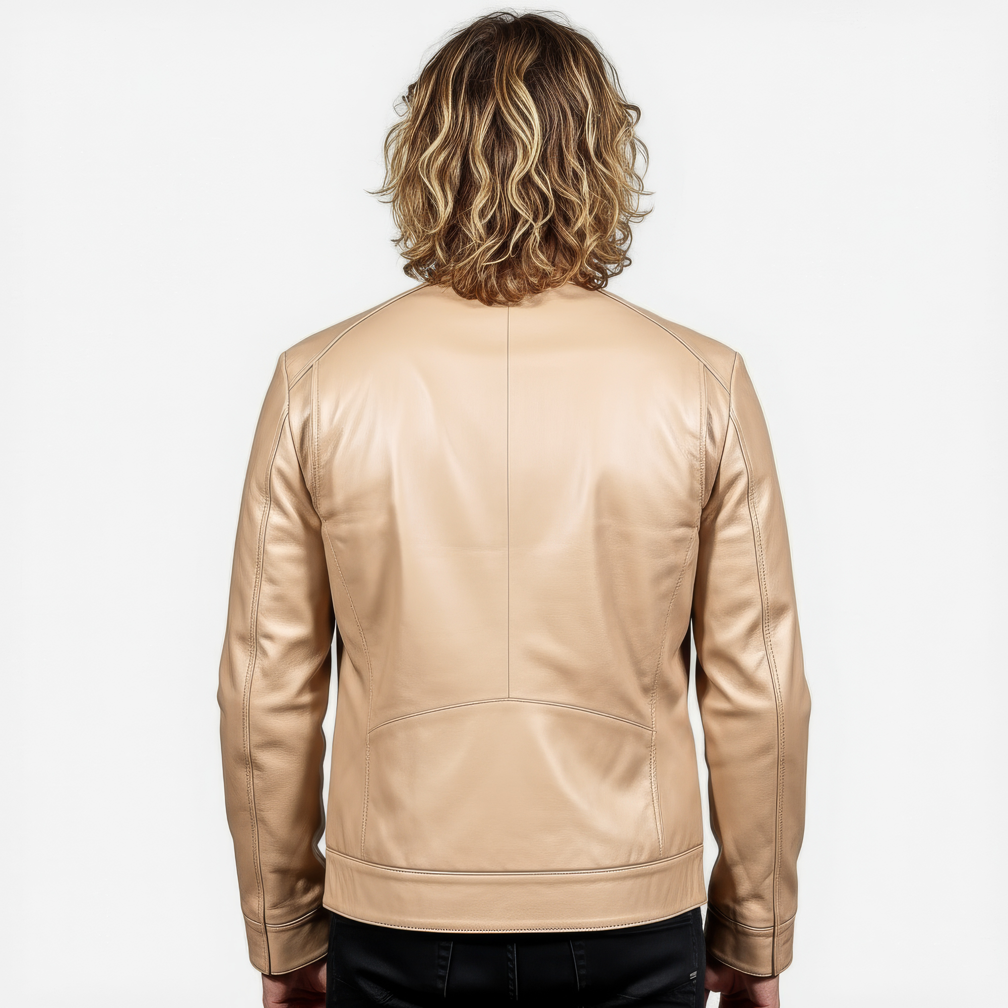 Real Leather Racer Jacket for Men - David