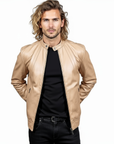 Real Leather Racer Jacket for Men - David