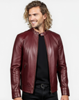 Real Leather Racer Jacket for Men - David