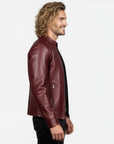Real Leather Racer Jacket for Men - David