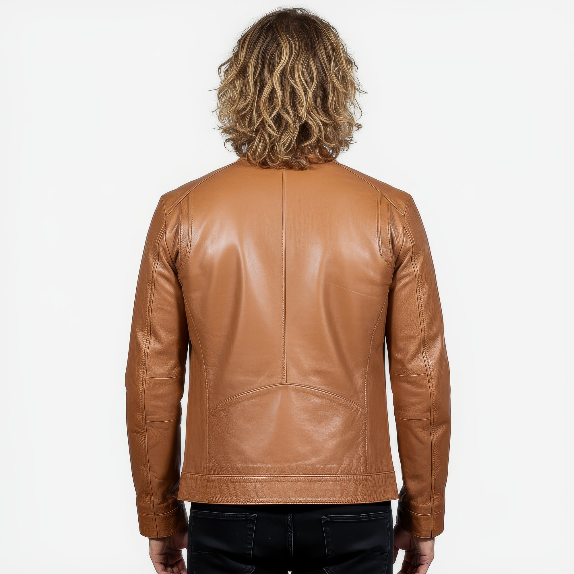 Real Leather Racer Jacket for Men - David