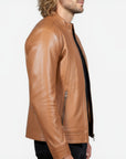 Real Leather Racer Jacket for Men - David