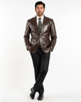 Men's Real Leather Blazer - Steve
