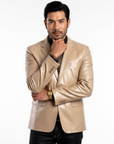 Men's Real Leather Blazer - Steve