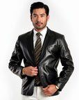 Men's Real Leather Blazer - Steve
