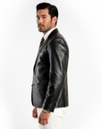 Men's Real Leather Blazer - Steve