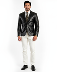 Men's Real Leather Blazer - Steve
