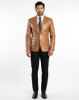 Men's Real Leather Blazer - Steve