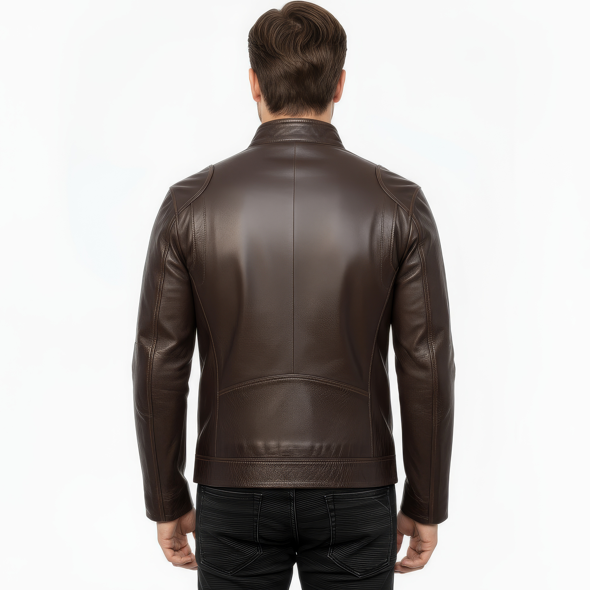 Real Leather Cafe Racer Jacket for Men - Andre