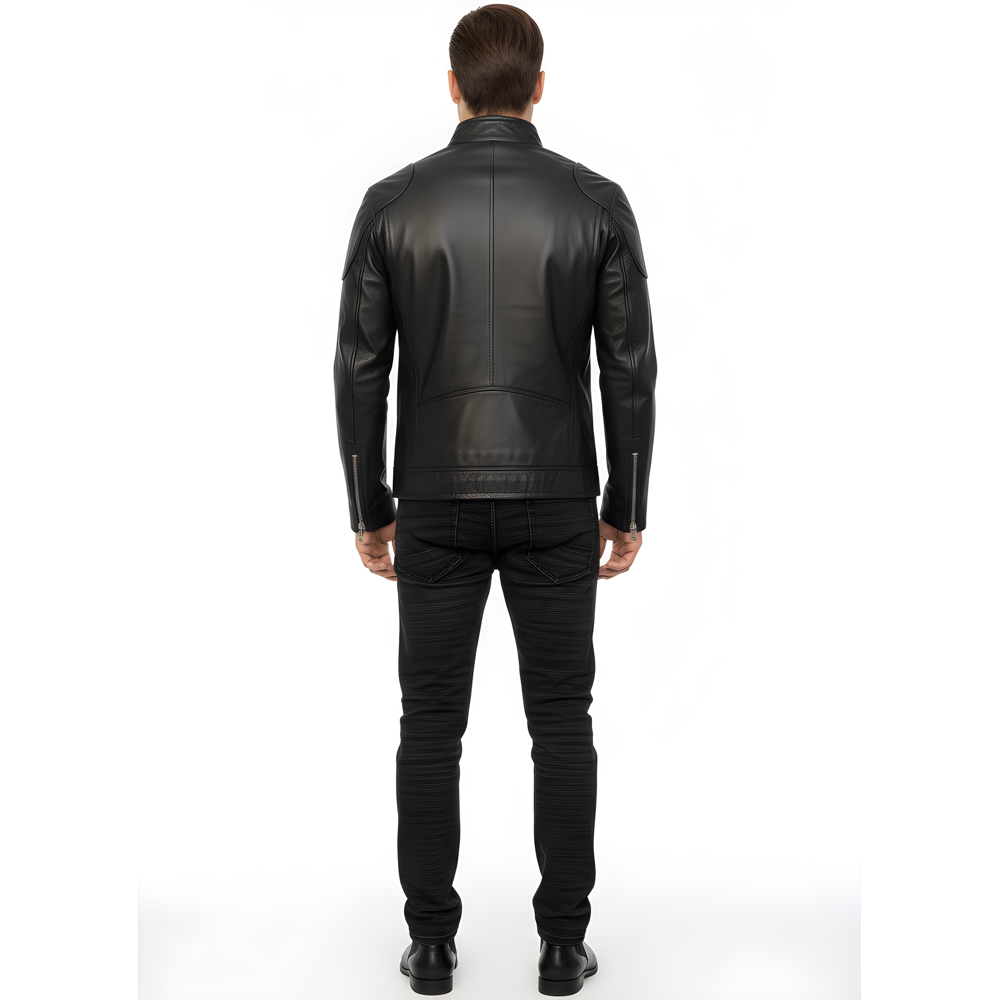 Real Leather Cafe Racer Jacket for Men - Andre