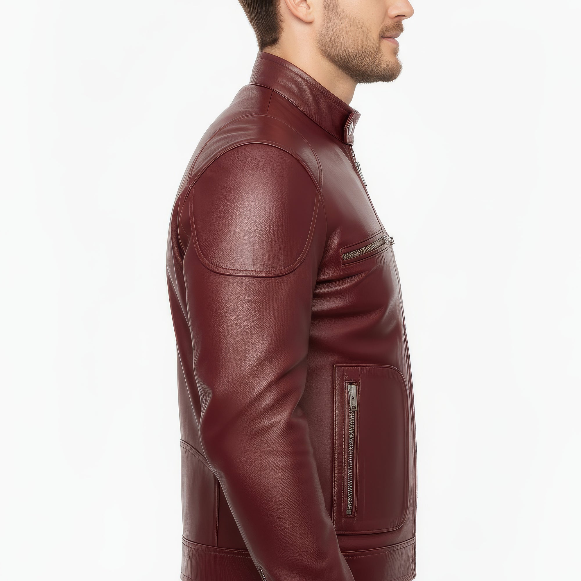 Real Leather Cafe Racer Jacket for Men - Andre