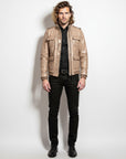 Men's Real Leather Bomber Jacket - Dean